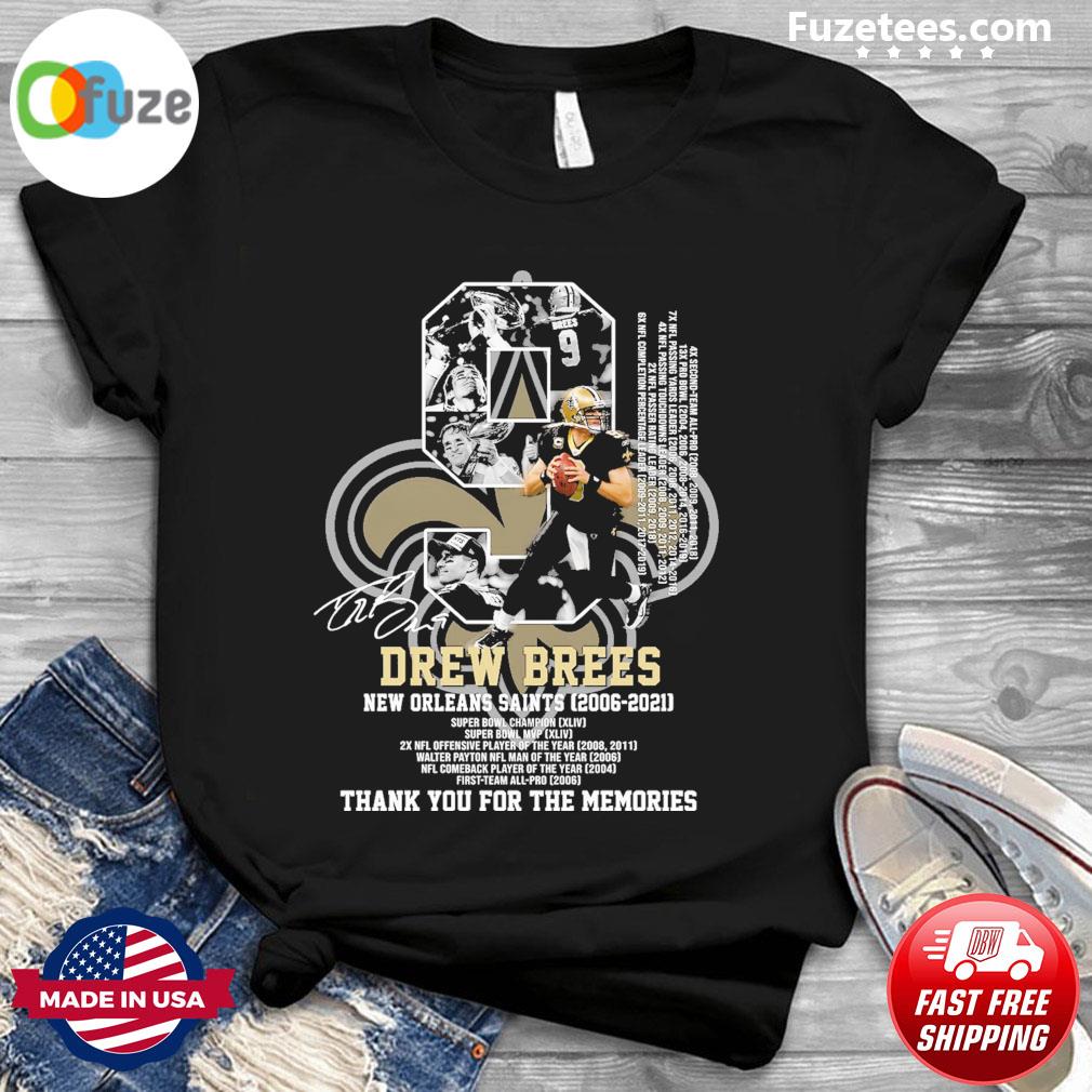 Excellent 9 Drew Brees New Orleans Shirt