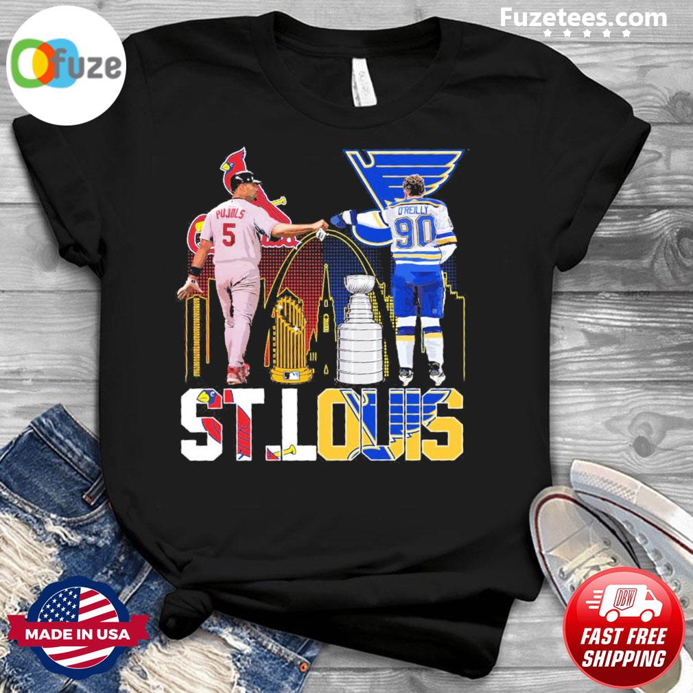 5 Pujols St Louis Cardinals And 90 O'reilly St.louis Blues Of St.louis  Sports Shirt – Fuzetee News