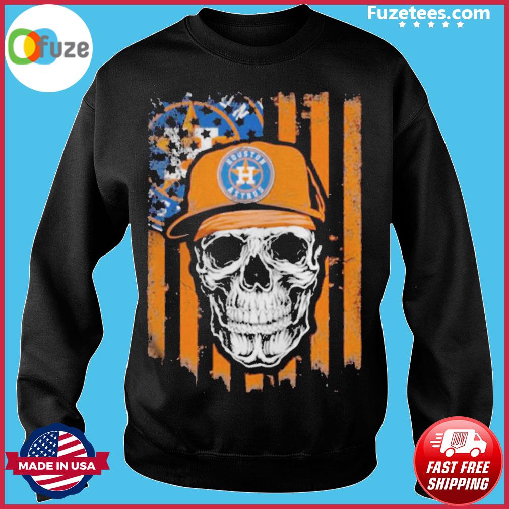 Official Skull Hat Houston Astros Logo 2021 American Flag Shirt, hoodie,  sweater, long sleeve and tank top