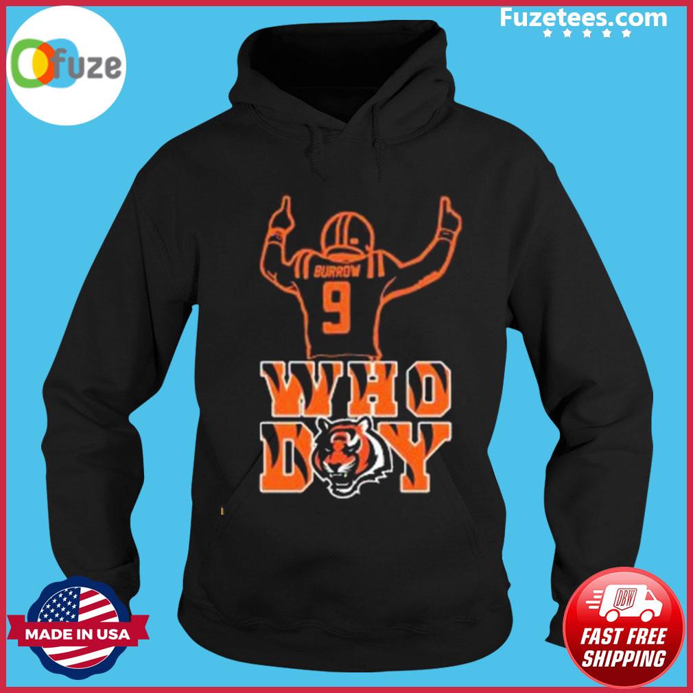 Design who dey Joe burrow cincinnatI bengals shirt, hoodie, sweater, long  sleeve and tank top