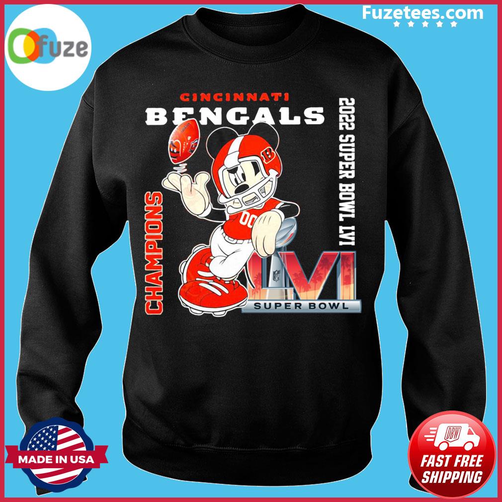 Mickey Mouse Cincinnati Bengals 2022 Super Bowl shirt, hoodie, sweater,  long sleeve and tank top