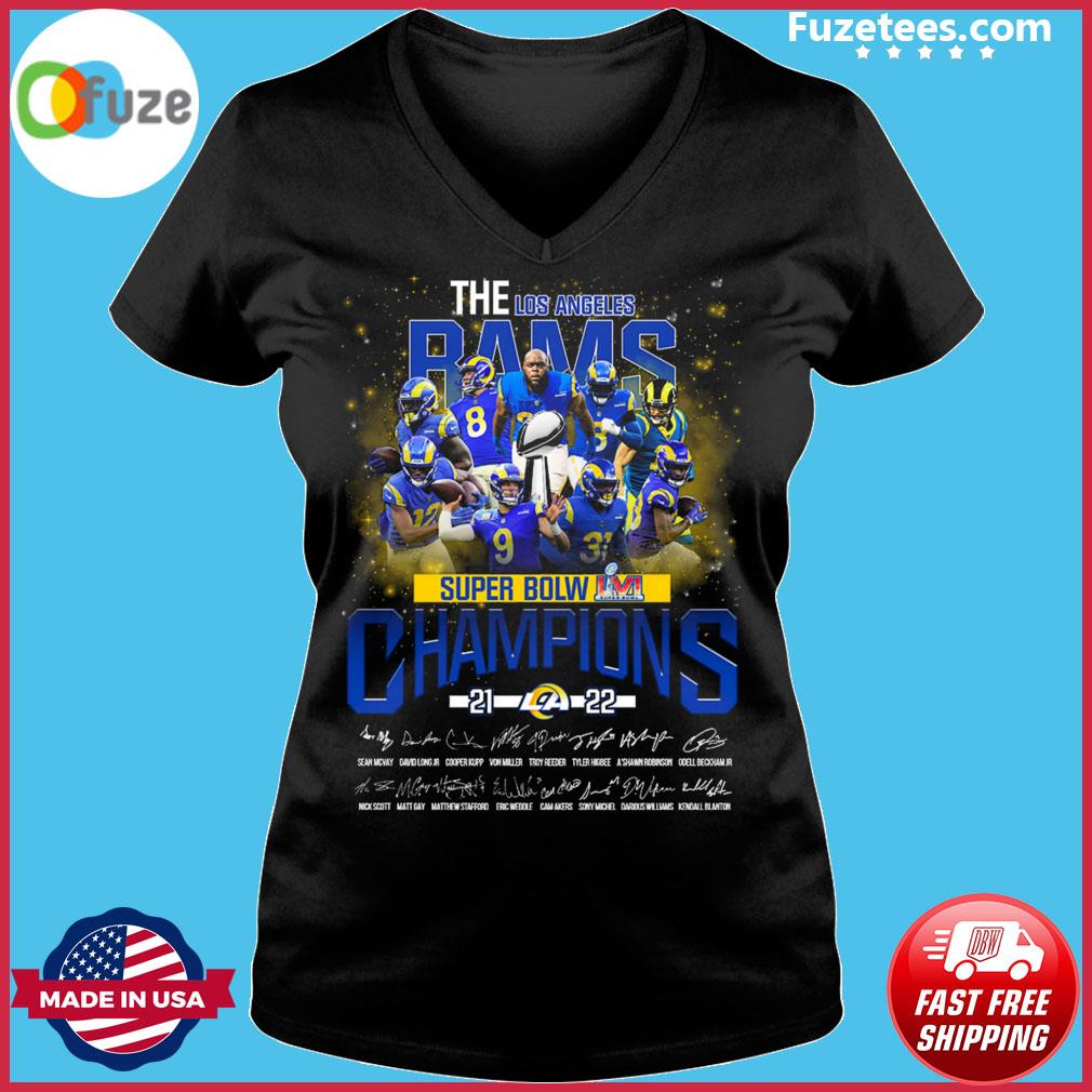 Official the Los Angeles Rams Super Bowl LVI Champions 2021-2022 Signatures  Shirt, hoodie, sweater, long sleeve and tank top