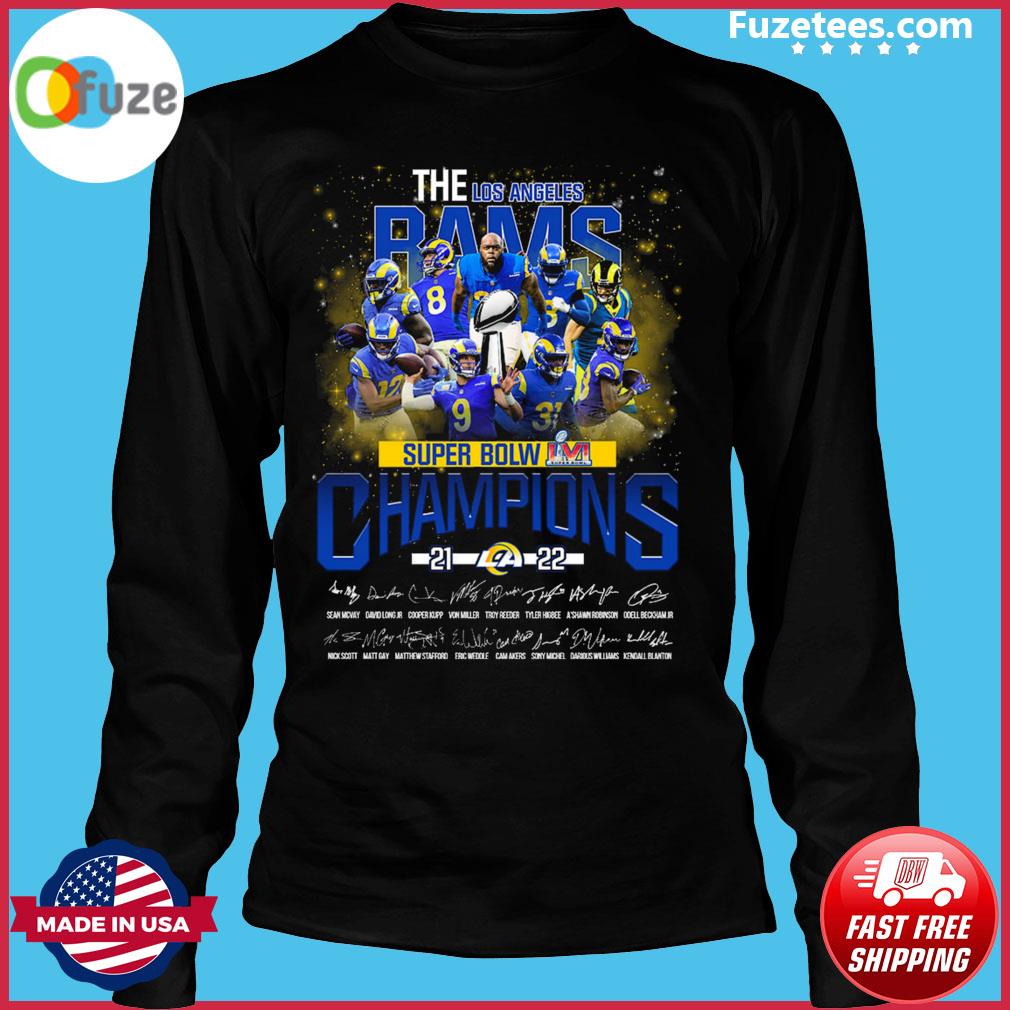 Funny Los Angeles Rams SUper Bowl Champions 2021-2022 Sean Mcvay Cooper  Kupp Signatures Shirt, hoodie, sweater, long sleeve and tank top