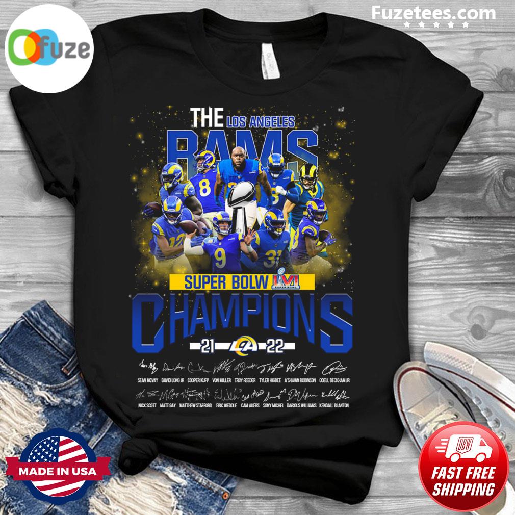 Funny Los Angeles Rams SUper Bowl Champions 2021-2022 Sean Mcvay Cooper  Kupp Signatures Shirt, hoodie, sweater, long sleeve and tank top