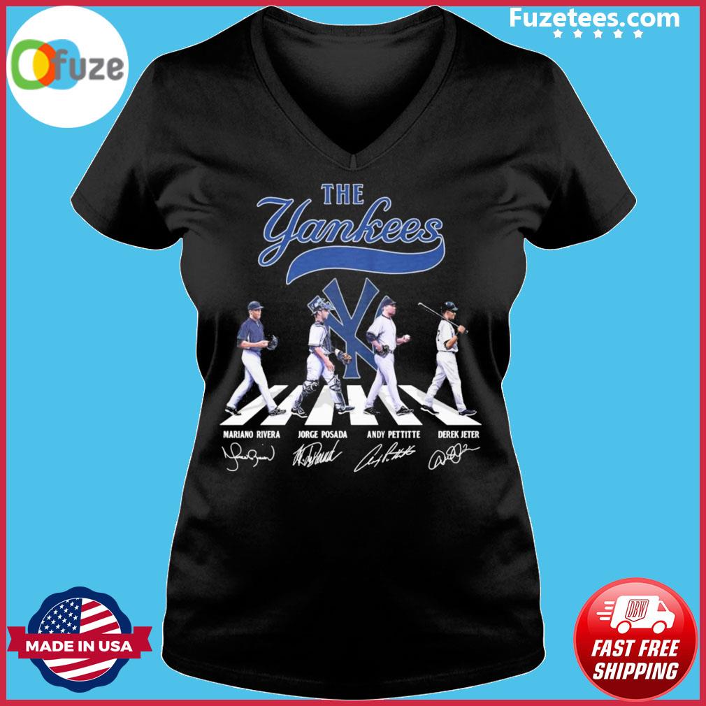 The Yankees Mariano Rivera Jorge Posada Andy Pettitte Derek Jeter Abbey  Road signatures shirt, hoodie, sweater, long sleeve and tank top