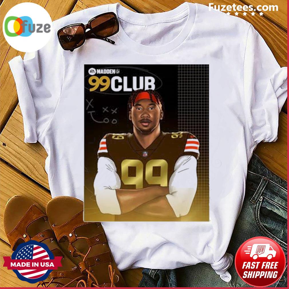 Congratulation myles garrett in the madden nfl 99 club shirt, hoodie,  longsleeve tee, sweater